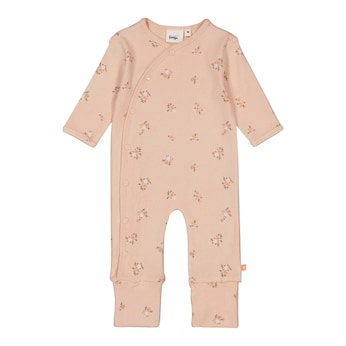 Overall mit Klappfuß Blumen Rippqualität