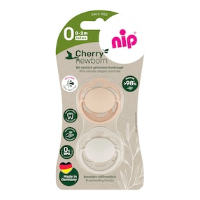 2er-Pack Schnuller Cherry Newborn, Größe 0