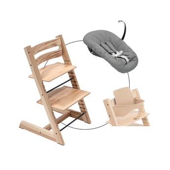 Bundle Treppenhochstuhl inkl. Newbornset Deep Grey & Babyset