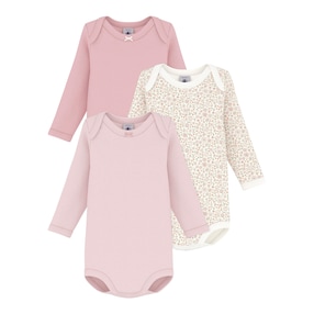 3er-Pack Bodys langarm Blumen
