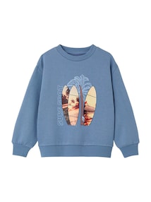 Jungen Sweatshirt mit großem Sport-Motiv vorne