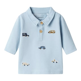 Poloshirt langarm Fahrzeuge Piqué 