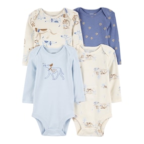 4er-Pack Bodys langarm Hunde