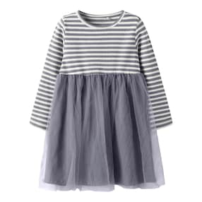 Kleid langarm Tüllrock Ringel