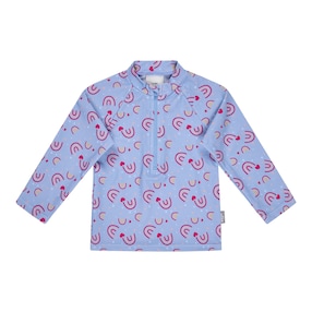 Badeshirt langarm mit UV-Schutz Regenbogen