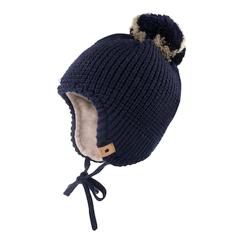 Winter-Strickmütze mit Bommel