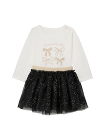 Baby-Set: Shirt und Tüllrock mit Glitzereffekt