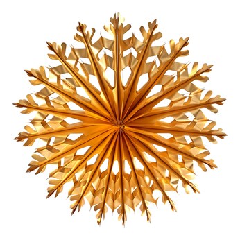 XXL-3D-Dekofigur "Schneeflocke Gold"