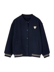 Mädchen Sweatjacke im College-Look mit Recycling-Polyester