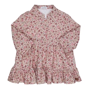 Cordkleid langarm Blumen