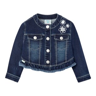 Jeansjacke Blumen