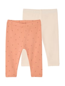 Bio-Kollektion: 2er-Pack Baby Leggings BASIC