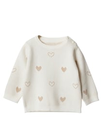 Mädchen Baby Pullover, Jacquard-Herzen