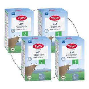 Bundle 4er Pack Bio Folgemilch 3 600g