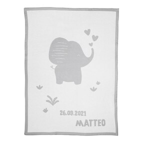 Babydecke Unicade mit Namen 75x100 cm