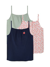 3er-Pack Mädchen Trägertops BASIC