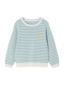 Mädchen Strickpullover mit Streifen