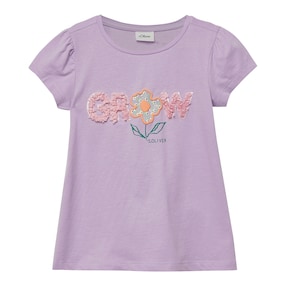 T-Shirt Blume Pailletten