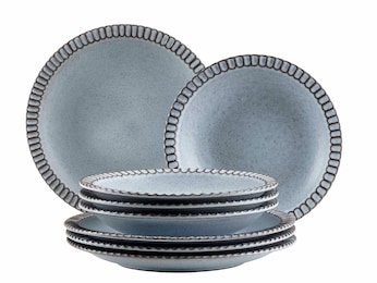 Teller Set, Steinzeug Ida