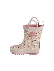 Baby Gummistiefel BLUMEN mit Anziehtrick und Henkel zum Anziehen