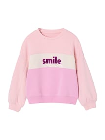 Sweatshirt im Colorblock-Style Mädchen, Recycling-Polyester