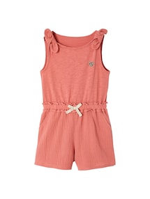 Kurzer Mädchen Jumpsuit aus Materialmix