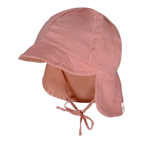 Musselin-Schirmmütze mit Nacken- und UV-Schutz