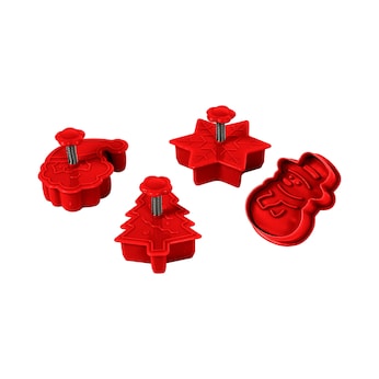 Motiv-Plätzchenausstecher "3D", 4 Stück