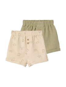 2er-Pack Baby Shorts mit Dschungelmuster