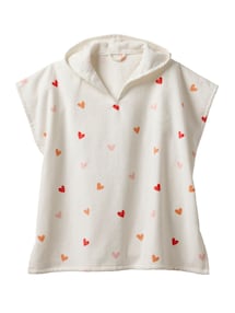 Kinder Badeponcho HERZEN mit Recycling-Baumwolle