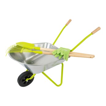 Gartenwerkzeug-Set mit Schubkarre