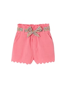 Baby Musselin-Shorts mit Blumengürtel
