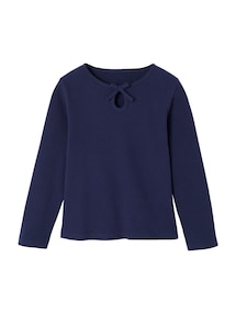 Mädchen Shirt mit Cut-Out und Schleife, Ripp