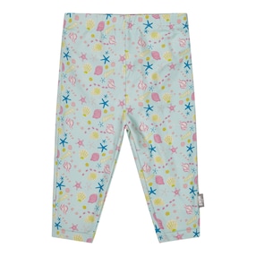 Capri-Schwimmleggings mit Windeleinsatz und UV-Schutz Muscheln