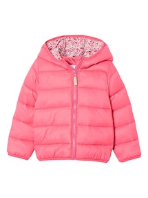 Mädchen Steppjacke mit Kapuze, Recycling-Polyester, Übergangsjacke