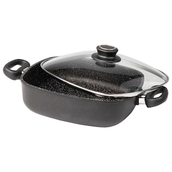 STONELINE Made in Germany Servierpfanne Eckig 24 cm | mit Deckel