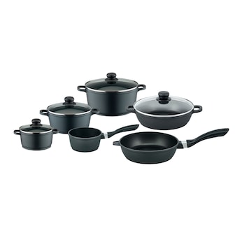 Topfset "Black Cast Aluguss Induktion", 10-teilig