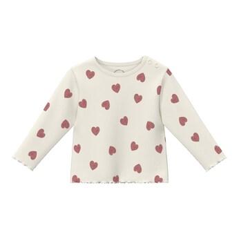 Shirt langarm Herzen Rippqualität