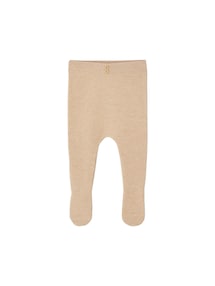 Baby Strickhose mit Fuß, Baumwolle/Wolle