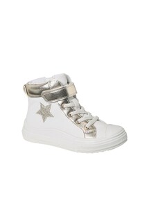 Mädchen High-Sneakers, Reißverschluss und Schnürung