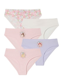 5er-Pack Slips Disney PRINZESSINNEN, Mädchen