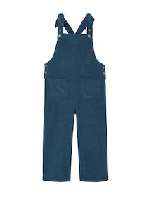 Mädchen Samt-Latzhose mit weitem Bein