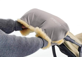 Lammfell-Handwärmer für Kinderwagen Lammfell Handmuff