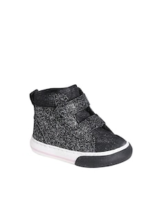 Glitzernde Baby High-Sneakers mit Klett