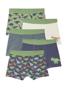 5er-Pack Boxershorts mit Dinosaurier Bio-Baumwolle, Jungen