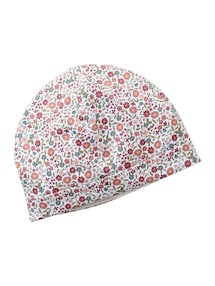 Blumiges Set aus Mütze und Snood für Mädchen