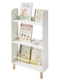 Schmales Wand-Bücherregal HOLZPERLEN mit Füßen, Kinderzimmer