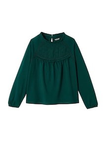 Mädchen Blusenshirt mit Lochstickerei