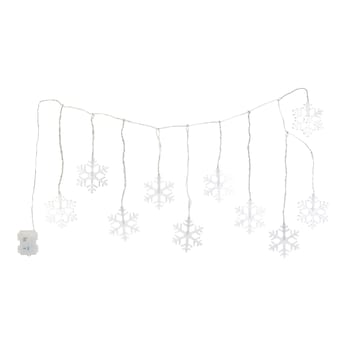 LED-Lichtervorhang „Schneeflocken“, 95 cm