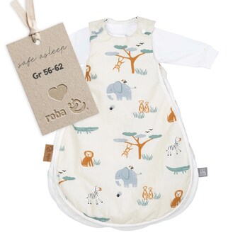 Schlafsack Air PLUS 'safe asleep', 2 Tlg, Größe 56/62 Savanna Friends safe asleep®